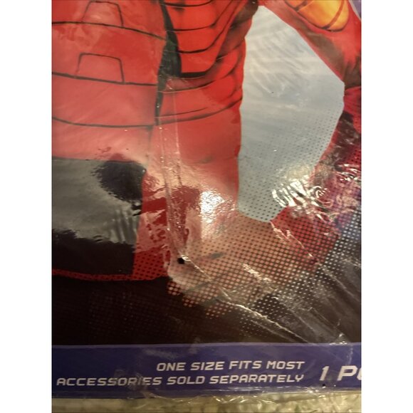 Marvel Avengers Iron Man Muscle Shirt Boys One Size 6+ Superhero Costume Top - Picture 4 of 7